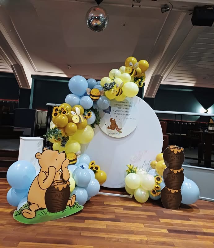 Winnie the Pooh themed christening close-up