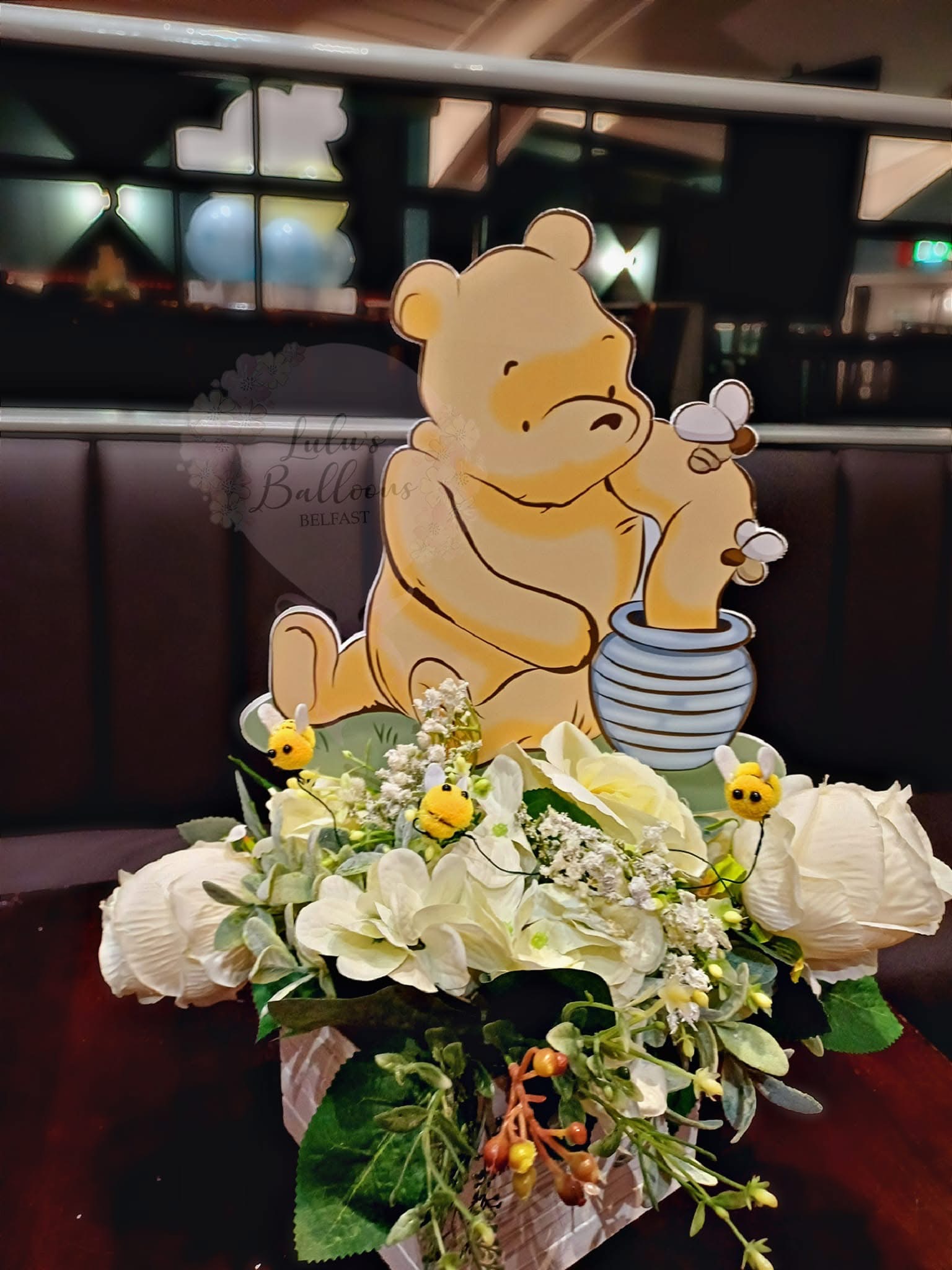 Winnie the Pooh themed table centrepiece styling