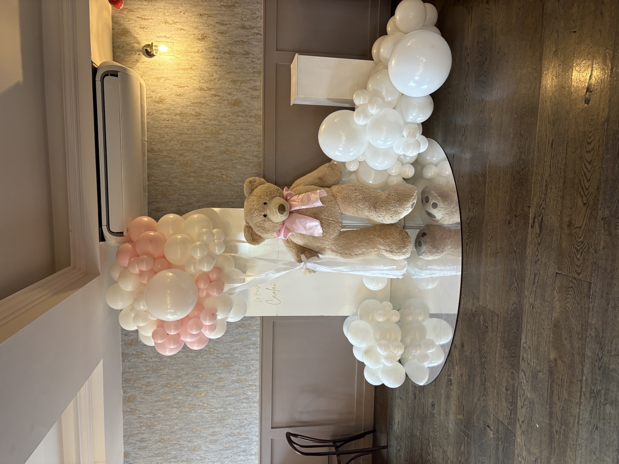 Winnie the Pooh themed Christening table centrepiece
